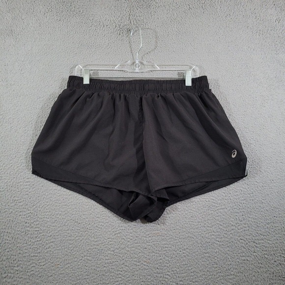 ASICS Womens Shorts Extra Large Black Workout Performance Athleisure‎ Loungewear - Picture 1 of 11